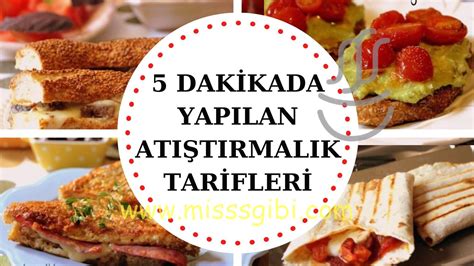 Sağlıklı ve Hızlı Atıştırmalık Tarifleri